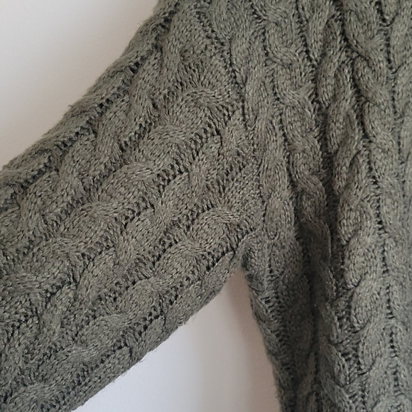 Shein - cableknit, turtleneck sweater - green - Picture 4 of 7